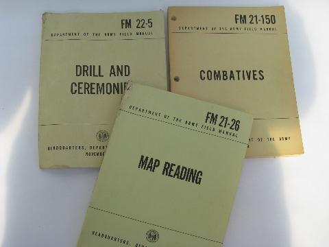 photo of lot of 1960s Vietnam vintage, US Army field manuals, combat, drill and map reading #1