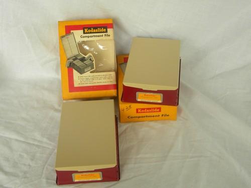 photo of lot of 2 new old stock Kodaslide compartment files for slide storage #1