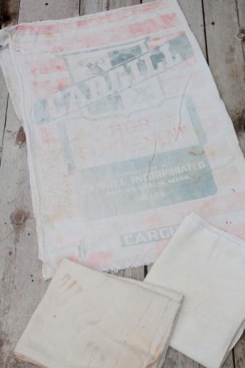 photo of lot of 20 assorted old & antique cotton feed sacks, farm seed & grain bags #12