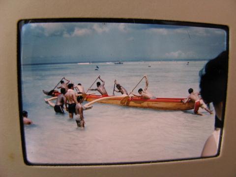 photo of lot of 20+ mid-century vintage, 35mm photo slides of Hawaiian retro tiki architecture #3