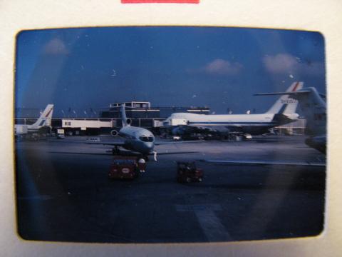 photo of lot of 30 1970s vintage, 35mm photo slides of airplane, airport, fighter jets, hovercraft #4