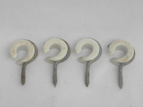 photo of lot of 4 vintage porcelain insulator standoffs for radio antennas etc. #2