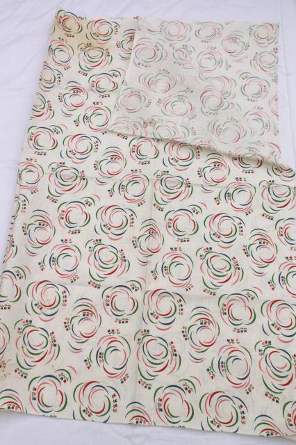 photo of lot of 40s 50s vintage fabric feedsacks, print cotton feed sack collection, all flowers #11