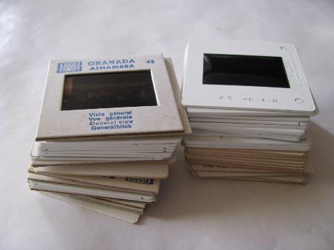 photo of lot of 45 vintage commercial 35mm photo slides of Tangier, Gibraltar, Granada - the Alhambra #2