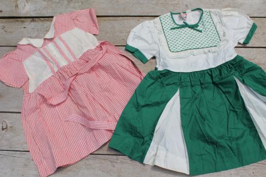 photo of lot of 50s 60s vintage clothes for little girls - everyday dresses & party dresses #6