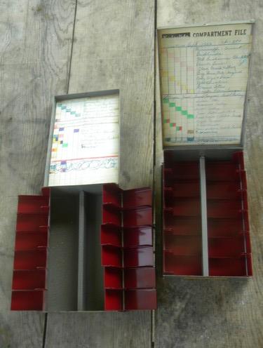 photo of lot of 6 machine-age Kodaslide compartment files/photo slide cases #3