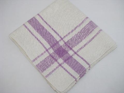 photo of lot of 8 vintage kitchen tablecloths, cute plaids #6