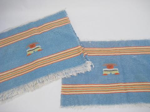 photo of lot of 8 vintage kitchen tablecloths, cute plaids #7