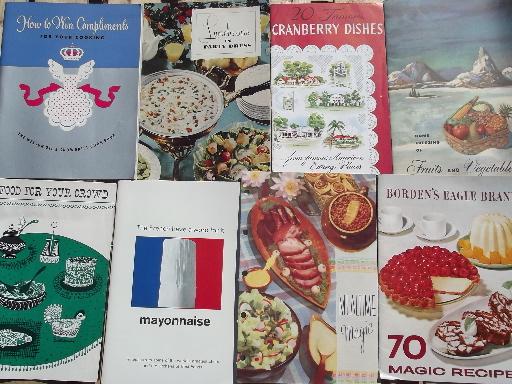 photo of lot of 90+ vintage cookbooks and recipe leaflets #4