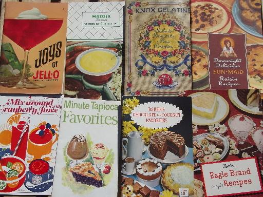 photo of lot of 90+ vintage cookbooks and recipe leaflets #5