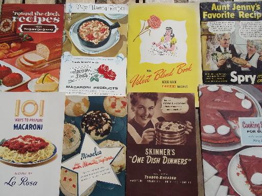 photo of lot of 90+ vintage cookbooks and recipe leaflets #6