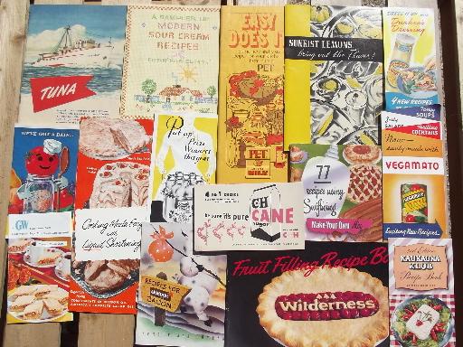 photo of lot of 90+ vintage cookbooks and recipe leaflets #7