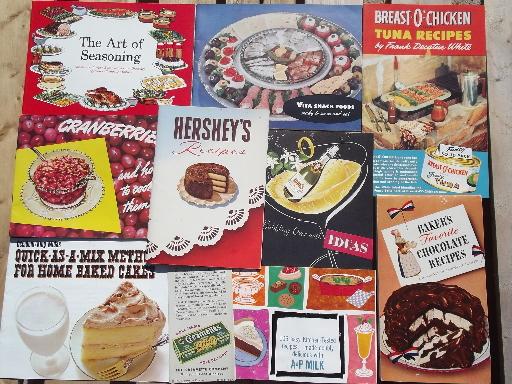 photo of lot of 90+ vintage cookbooks and recipe leaflets #8