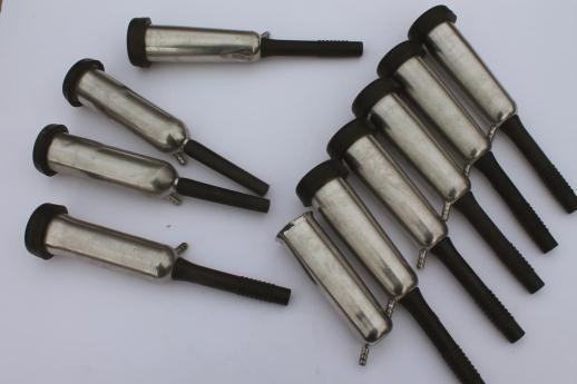 photo of lot of Surge milking machine parts, stainless steel cups inflation shells sets #1