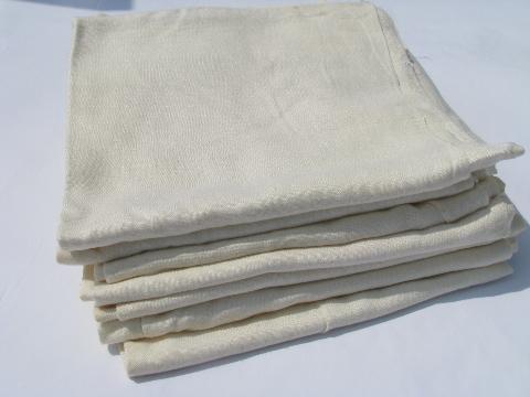 photo of lot of WWII vintage feed sack bags, vintage rayon / cotton fabric flour sacks #1