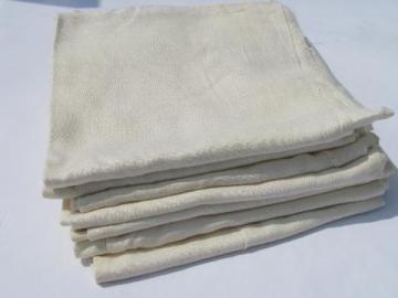 catalog photo of lot of WWII vintage feed sack bags, vintage rayon / cotton fabric flour sacks