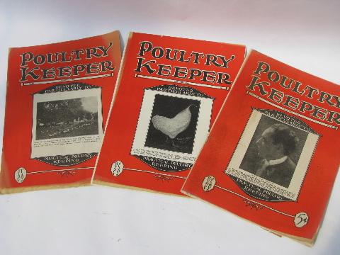 photo of lot of antique 1926 Poultry Keeper chicken magazines farm advertising #1