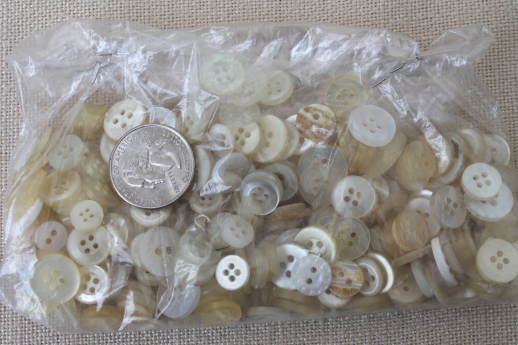 photo of lot of antique buttons, sorted button collection for sewing, jewelry crafts, altered art #8