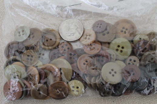 photo of lot of antique buttons, sorted button collection for sewing, jewelry crafts, altered art #9