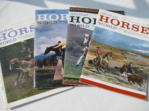 photo of lot of back issues Arabian Horse World magazines, 1963 and 1964 #2