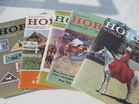 photo of lot of back issues Arabian Horse World magazines, 1963 and 1964 #3