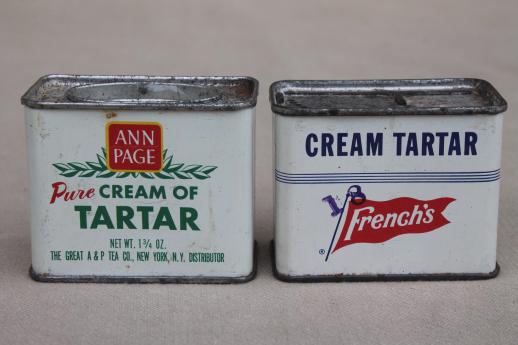 photo of lot of collectible vintage spice tins & tea tin collection w/ old advertising  #6