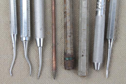 photo of lot of dental picks, jeweler's wax sculpting, modeling & carving   tools for lost wax casting  #5