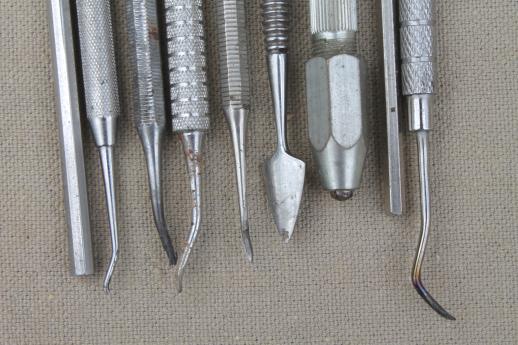 photo of lot of dental picks, jeweler's wax sculpting, modeling & carving   tools for lost wax casting  #8