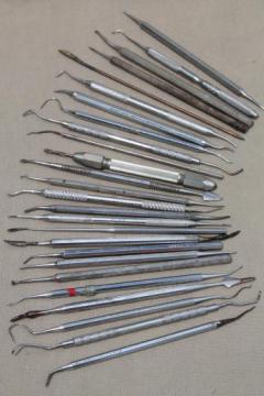 catalog photo of lot of dental picks, jeweler's wax sculpting, modeling & carving   tools for lost wax casting 