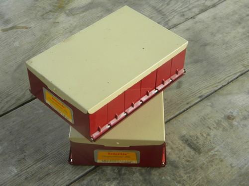 photo of lot of mid century Kodaslide compartment files/photo slide cases #1