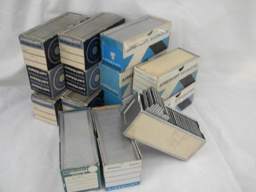 photo of lot of mid century vintage aluminum Airequipt 2 inch slide tray #1