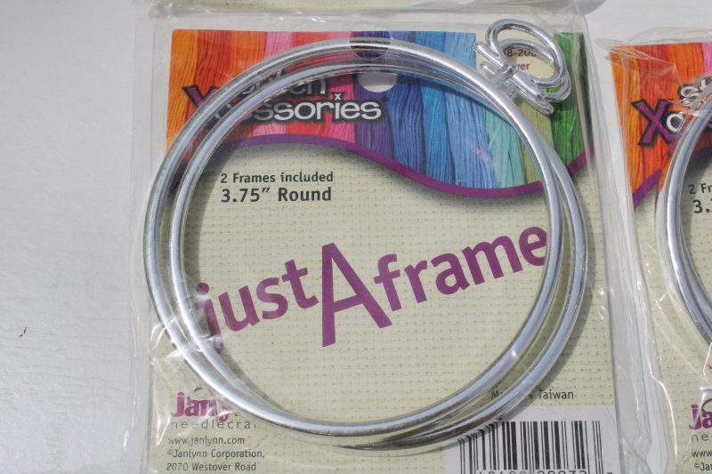 photo of lot of new Janlynn Just A Frame mini frames for ornaments, cross stitch embroidery needlework  #2