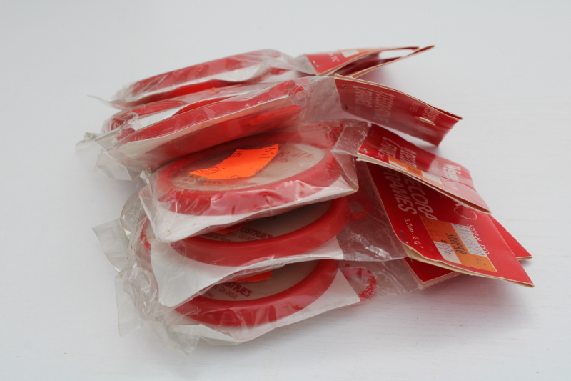 photo of lot of new old stock red plastic round mini frames, Christmas ornaments for cross stitch embroidery or photos  #3