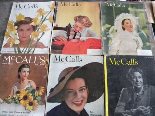 photo of lot of old 1940s McCall's magazines graphics and vintage advertising #2