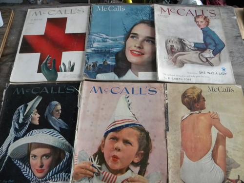 photo of lot of old 1940s McCall's magazines graphics and vintage advertising #3