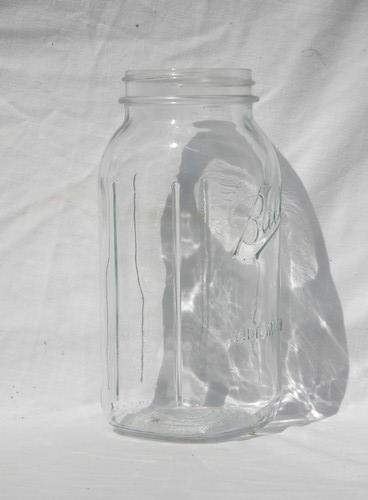 photo of lot of old 2 quart Ball wide mouth canning jars, deco hoosier vintage #3