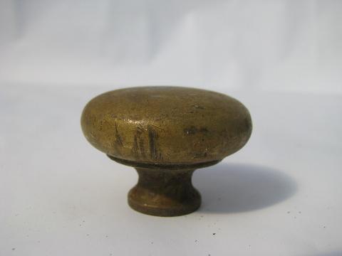 photo of lot of old antique solid brass drawer knobs / pulls for furniture restoration #3