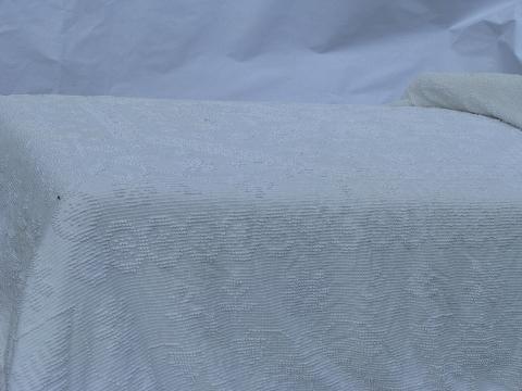 photo of lot of old vintage cotton chenille & candlewick bedspreads #6