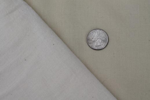 photo of lot of primitive fabrics, natural unbleached off-white & white solid cotton fabric #13