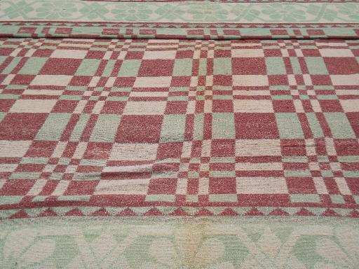 photo of lot of shabby old cotton blend camp blankets, indian blanket designs #5