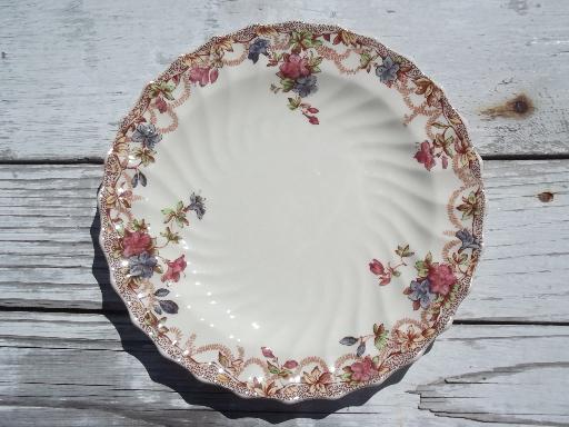 photo of lot of three Sydney floral vintage Copeland Spode china salad plates #2