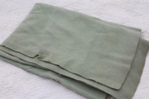 photo of lot of very shabby vintage wool blankets, felted cutting fabric for rugs or crafting #7