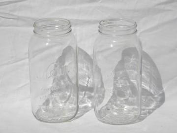 catalog photo of lot of vintage 2 qt Kerr Self Sealing wide mouth canning jars