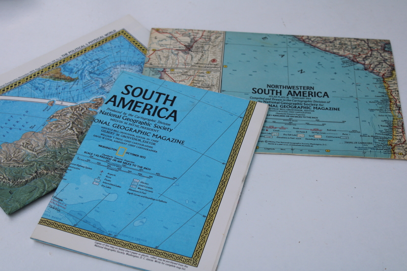 photo of lot of vintage National Geographic maps, US countries world maps, geek posters solar system space #15