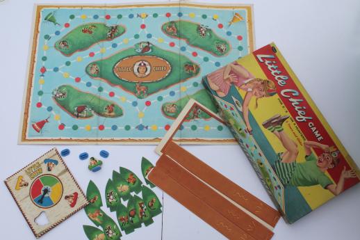 photo of lot of vintage children's games, board game sets & pieces for crafts or replacement parts #6