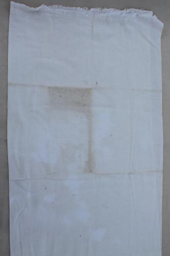 photo of lot of vintage cotton feed sacks, antique unbleached cotton feedsack fabric #4