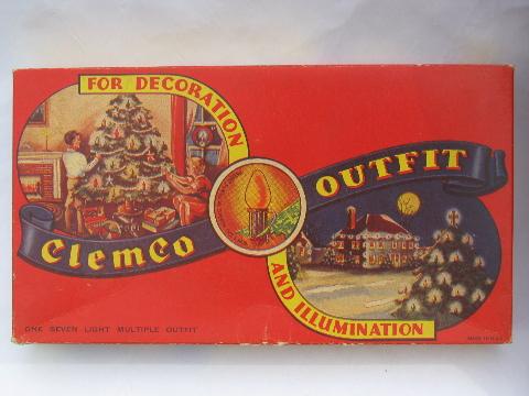 photo of lot of vintage electric Christmas tree lights w/ original old boxes #3