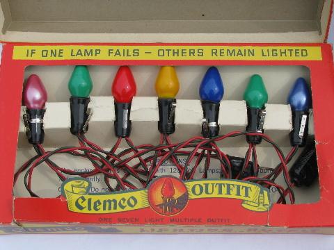 photo of lot of vintage electric Christmas tree lights w/ original old boxes #4