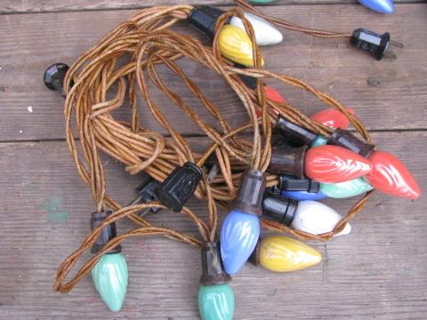 photo of lot of vintage electric Christmas tree lights w/ original old boxes #2