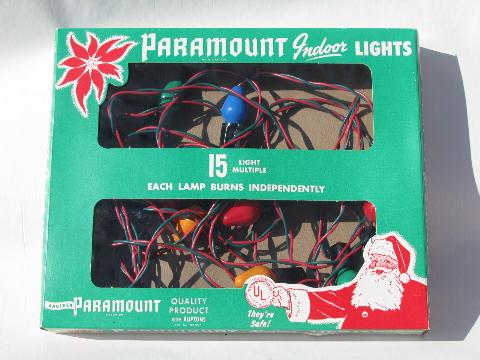 photo of lot of vintage electric Christmas tree lights w/ original old boxes #7